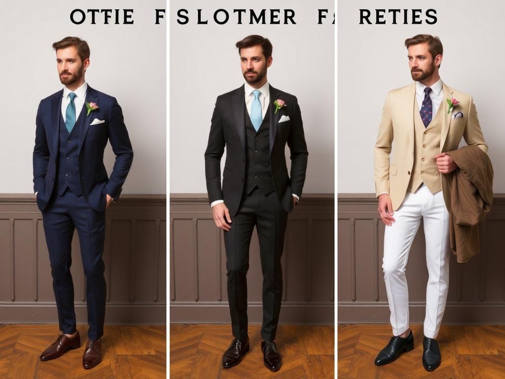     Outfit-Ideen für den Bräutigam. Tabellenüberblick: Outfit-Vergleich und Entscheidungshilfe